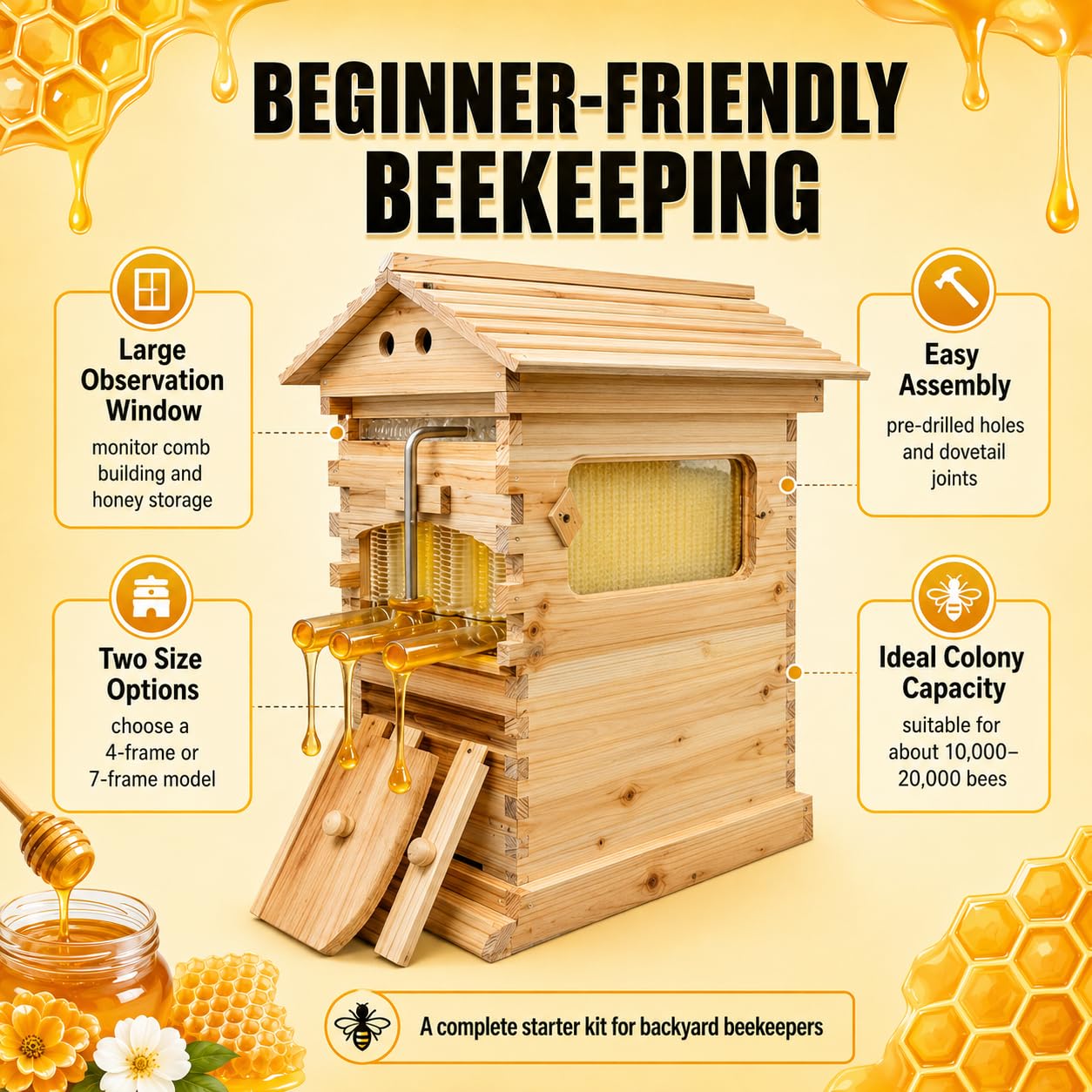 Drewniane pudełko do uli z aut – Beehive Frame Wax recenzja i cena
