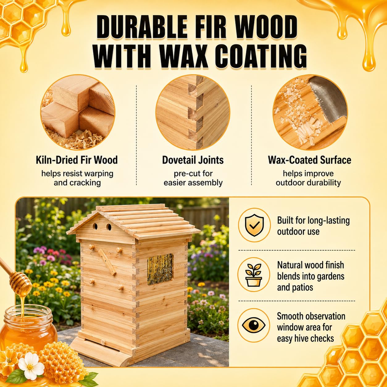 Drewniane pudełko do uli z aut – Beehive Frame Wax recenzja i cena